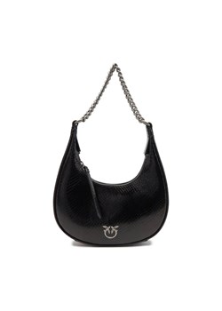 Pinko Skórzane hobo BRIOCHE HOBO MINI PELLE LAMINA ze sklepu Gomez Fashion Store w kategorii Torebki hobo - zdjęcie 184299949