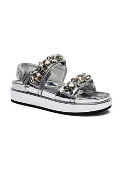 TORY BURCH Sandały KIRA EMBELLISHED | z dodatkiem skóry ze sklepu Gomez Fashion Store w kategorii Sandały damskie - zdjęcie 184301019