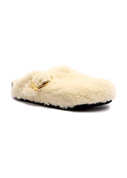 Birkenstock Skórzane mule Boston | shearling ze sklepu Gomez Fashion Store w kategorii Kapcie damskie - zdjęcie 184302578