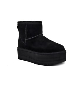 UGG Skórzane śniegowce Classic Mini Platform | z dodatkiem wełny ze sklepu Gomez Fashion Store w kategorii Śniegowce damskie - zdjęcie 184302707