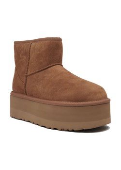 UGG Skórzane śniegowce Classic Mini Platform | z dodatkiem wełny ze sklepu Gomez Fashion Store w kategorii Śniegowce damskie - zdjęcie 184302828