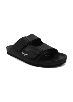 Pepe Jeans London Skórzane klapki BIO ROYAL DOUBLE ze sklepu Gomez Fashion Store w kategorii Klapki męskie - zdjęcie 184304055