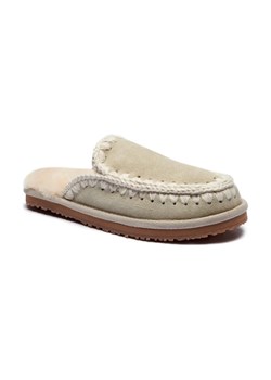 MOU Skórzane obuwie domowe FULL ESKIMO STITCH | z dodatkiem wełny ze sklepu Gomez Fashion Store w kategorii Kapcie damskie - zdjęcie 184304276
