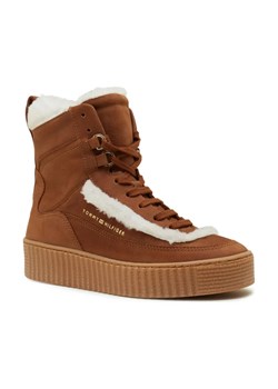 Tommy Hilfiger Skórzane sneakersy ESSENTIAL LACE UP WARMBOOTIE ze sklepu Gomez Fashion Store w kategorii Buty sportowe damskie - zdjęcie 184304379