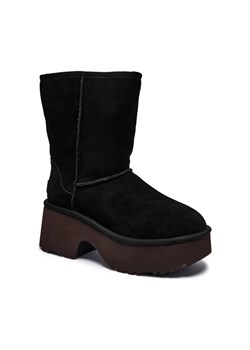 UGG Skórzane śniegowce CLASSIC SHORT NEW HEIGHTS | z dodatkiem wełny ze sklepu Gomez Fashion Store w kategorii Śniegowce damskie - zdjęcie 184304475