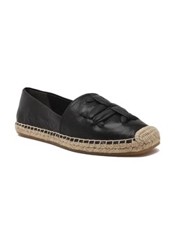 TORY BURCH Skórzane espadryle WOVEN DOUBLE T ALINE ze sklepu Gomez Fashion Store w kategorii Espadryle damskie - zdjęcie 184304559