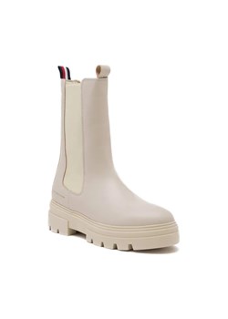 Tommy Hilfiger Skórzane sztyblety MONOCHROMATIC CHELSEA ze sklepu Gomez Fashion Store w kategorii Botki - zdjęcie 184304857