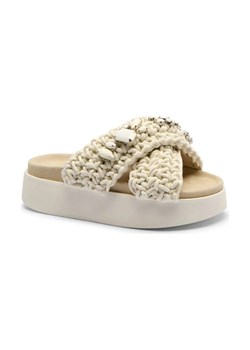 INUIKII Klapki WOVEN STONES PLATFORM | z dodatkiem skóry ze sklepu Gomez Fashion Store w kategorii Klapki damskie - zdjęcie 184305826