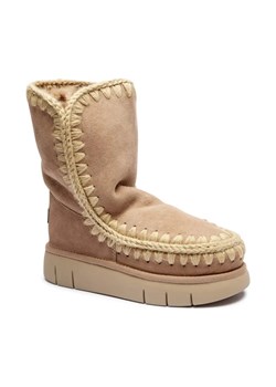 MOU Skórzane śniegowce Eskimo 24 Bounce Maxi Stitching | z dodatkiem wełny ze sklepu Gomez Fashion Store w kategorii Śniegowce damskie - zdjęcie 184306136