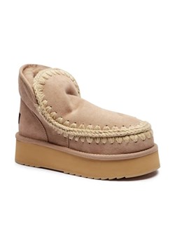 MOU Skórzane śniegowce Mini Eskimo Platform | z dodatkiem wełny ze sklepu Gomez Fashion Store w kategorii Śniegowce damskie - zdjęcie 184306359