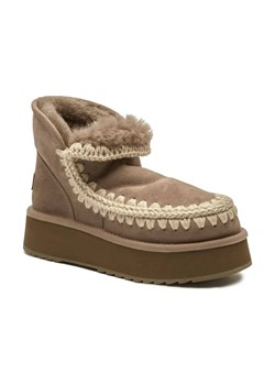 MOU Skórzane śniegowce Mini Eskimo Platform | z dodatkiem wełny ze sklepu Gomez Fashion Store w kategorii Śniegowce damskie - zdjęcie 184306695