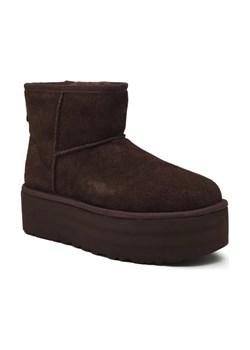 UGG Skórzane śniegowce Classic Mini Platform | z dodatkiem wełny - id: UG235W000043170 - marki UGG - 184306766 UGG Skórzane śniegowce Classic Mini Platform | z dodatkiem wełny ze sklepu Gomez Fashion Store w kategorii Śniegowce damskie - zdjęcie 184306766