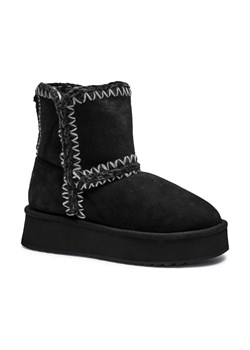 MOU Skórzane śniegowce Norfolk | z dodatkiem wełny ze sklepu Gomez Fashion Store w kategorii Śniegowce damskie - zdjęcie 184307067