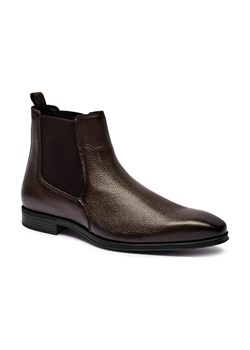 BOSS BLACK Skórzane sztyblety Theon ze sklepu Gomez Fashion Store w kategorii Buty zimowe męskie - zdjęcie 184307097