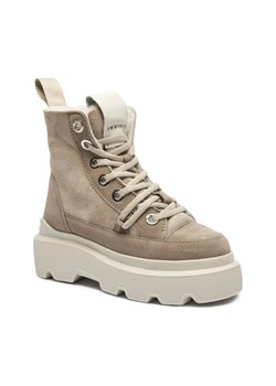 INUIKII Skórzane botki na platformie MATILDA SHEARLING ze sklepu Gomez Fashion Store w kategorii Botki - zdjęcie 184307666
