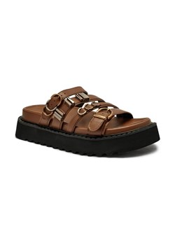 Pinko Skórzane klapki KATE 02 ze sklepu Gomez Fashion Store w kategorii Klapki damskie - zdjęcie 184308319