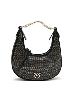 Pinko Hobo BRIOCHE MINI MICROFIBRA+S | z dodatkiem skóry ze sklepu Gomez Fashion Store w kategorii Torebki hobo - zdjęcie 184308737