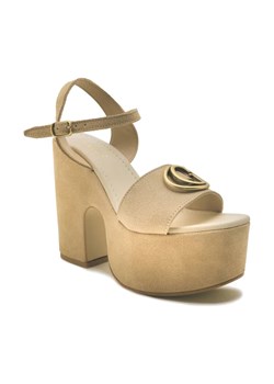 Guess Skórzane sandały na słupku CLODY ze sklepu Gomez Fashion Store w kategorii Sandały damskie - zdjęcie 184308998