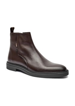 BOSS BLACK Skórzane sztyblety Calev ze sklepu Gomez Fashion Store w kategorii Buty zimowe męskie - zdjęcie 184309168