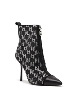 Karl Lagerfeld Botki SARABANDE II Ankle Monogram | z dodatkiem skóry ze sklepu Gomez Fashion Store w kategorii Botki - zdjęcie 184309177