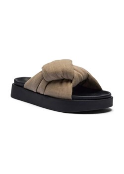 INUIKII Lniane klapki | z dodatkiem skóry ze sklepu Gomez Fashion Store w kategorii Klapki damskie - zdjęcie 184309237