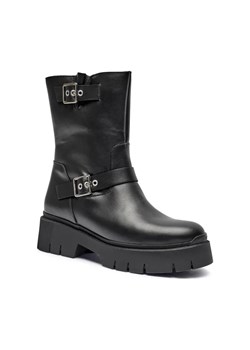 HUGO Skórzane bikery KRIS ze sklepu Gomez Fashion Store w kategorii Botki - zdjęcie 184309517