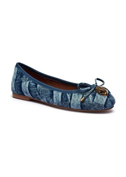 Kurt Geiger Jeansowe baleriny EAGLE | z dodatkiem skóry ze sklepu Gomez Fashion Store w kategorii Balerinki - zdjęcie 184309859