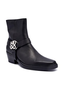 HUGO Skórzane kowbojki Kody_Bootie_LT ze sklepu Gomez Fashion Store w kategorii Botki - zdjęcie 184309976