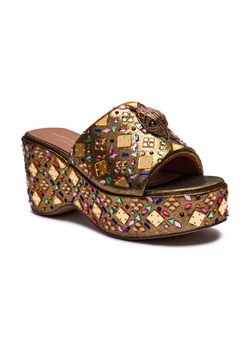 Kurt Geiger Klapki KENSINGTON WEDGE MULE ze sklepu Gomez Fashion Store w kategorii Klapki damskie - zdjęcie 184310046
