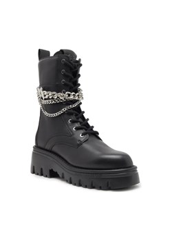 Karl Lagerfeld Skórzane botki KOMBAT KC Hi Lace Chain ze sklepu Gomez Fashion Store w kategorii Workery damskie - zdjęcie 184310266