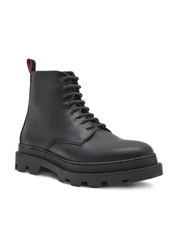 HUGO Skórzane trapery Graham_Halb_ltzp ze sklepu Gomez Fashion Store w kategorii Buty zimowe męskie - zdjęcie 184310379
