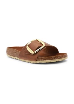 Birkenstock Skórzane klapki Madrid Big Buckle LEOI ze sklepu Gomez Fashion Store w kategorii Klapki damskie - zdjęcie 184310809
