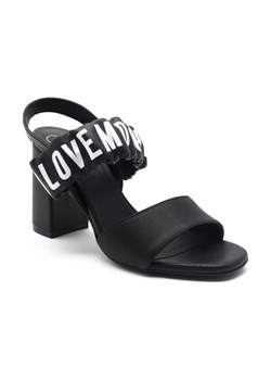 Love Moschino Skórzane sandały na słupku ze sklepu Gomez Fashion Store w kategorii Sandały damskie - zdjęcie 184312069