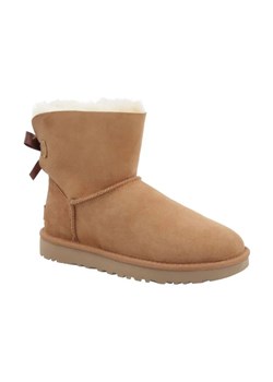 UGG Skórzane śniegowce mini bailey bow II | z dodatkiem wełny ze sklepu Gomez Fashion Store w kategorii Śniegowce damskie - zdjęcie 184312828