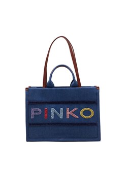 Pinko Shopperka SHOPPER DENIM RICAMO LOGO ze sklepu Gomez Fashion Store w kategorii Torby Shopper bag - zdjęcie 184313245