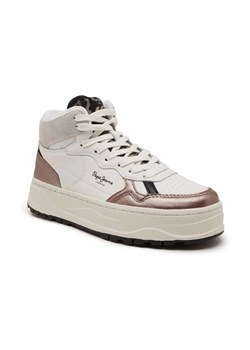 Pepe Jeans London Sneakersy KORE BASKET W | z dodatkiem skóry ze sklepu Gomez Fashion Store w kategorii Buty sportowe damskie - zdjęcie 184314805