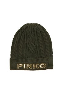 Pinko Czapka BAMBOO CAPPELLO VISCOSA CABLES ze sklepu Gomez Fashion Store w kategorii Czapki zimowe damskie - zdjęcie 184316028