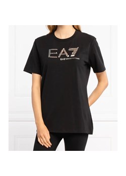EA7 T-shirt | Regular Fit ze sklepu Gomez Fashion Store w kategorii Bluzki damskie - zdjęcie 184322095