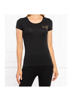 EA7 T-shirt | Slim Fit ze sklepu Gomez Fashion Store w kategorii Bluzki damskie - zdjęcie 184322218