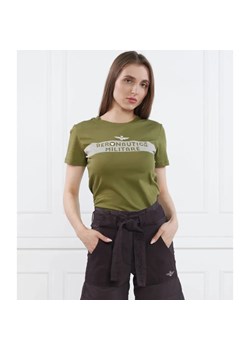 Aeronautica Militare T-shirt | Slim Fit ze sklepu Gomez Fashion Store w kategorii Bluzki damskie - zdjęcie 184322538
