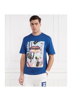 Hugo Blue T-shirt Narcado | Regular Fit ze sklepu Gomez Fashion Store w kategorii T-shirty męskie - zdjęcie 184323185