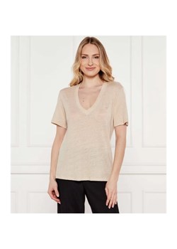 BOSS ORANGE Lniany t-shirt C_Ela_1 | Regular Fit ze sklepu Gomez Fashion Store w kategorii Bluzki damskie - zdjęcie 184324076