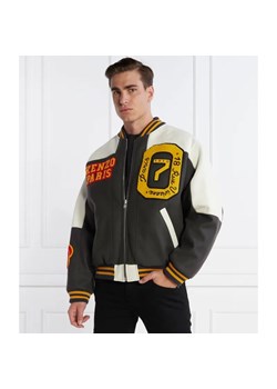 Kenzo Skórzana kurtka bomber | Regular Fit | z dodatkiem wełny - id: 1658153 - marki Kenzo - 184324326 Kenzo Skórzana kurtka bomber | Regular Fit | z dodatkiem wełny ze sklepu Gomez Fashion Store w kategorii Kurtki męskie - zdjęcie 184324326