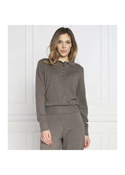 Samsøe Samsøe Wełniane polo | Regular Fit ze sklepu Gomez Fashion Store w kategorii Bluzki damskie - zdjęcie 184325319