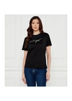 HUGO T-shirt Damacia_3 | Regular Fit ze sklepu Gomez Fashion Store w kategorii Bluzki damskie - zdjęcie 184325779