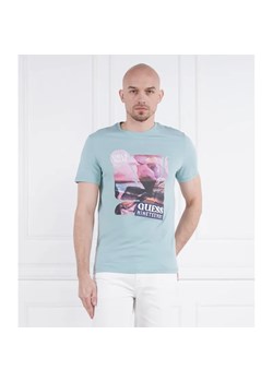 GUESS T-shirt SUNSET FLOWER | Slim Fit ze sklepu Gomez Fashion Store w kategorii T-shirty męskie - zdjęcie 184325957