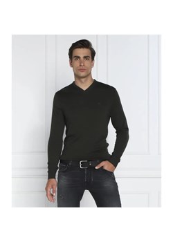 Calvin Klein Wełniany sweter SUPERIOR | Slim Fit ze sklepu Gomez Fashion Store w kategorii Swetry męskie - zdjęcie 184326719
