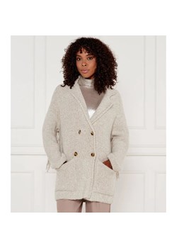 Marella SPORT Kardigan Mastice | Loose fit | z dodatkiem wełny ze sklepu Gomez Fashion Store w kategorii Swetry damskie - zdjęcie 184327039
