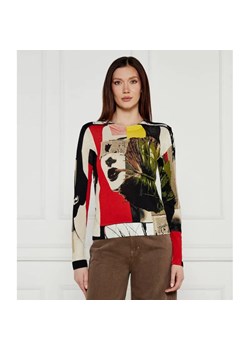 Desigual Sweter COLLAGE_LACROIX | Regular Fit | z dodatkiem lnu ze sklepu Gomez Fashion Store w kategorii Swetry damskie - zdjęcie 184327066