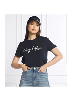 Tommy Hilfiger T-shirt | Regular Fit ze sklepu Gomez Fashion Store w kategorii Bluzki damskie - zdjęcie 184327115